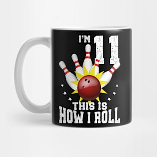 Bowling 11th Birthday Bday Party Kids 11 years Old Bowler Mug